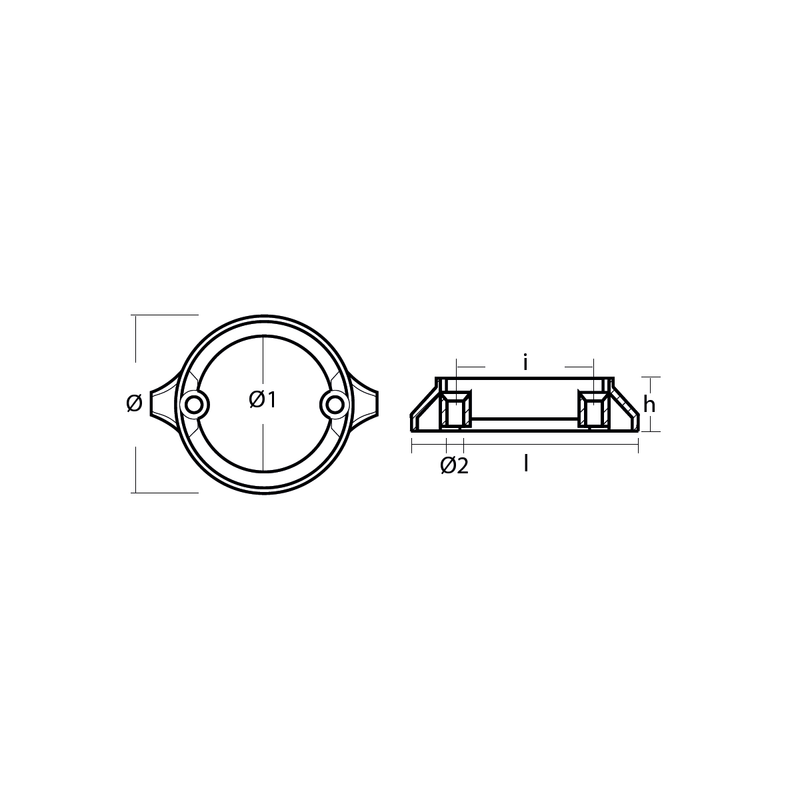 Anodo di zinco tipo Volvo Penta duo prop 290, anodo motore, VP 875821, 0,472 kg, R800704bis