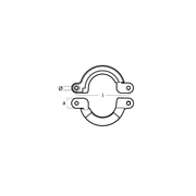 Ritning på Zinkanod Yanmar split collar for Saildrive Yanmar SD20-SD60 saildrives, 196440-02660 